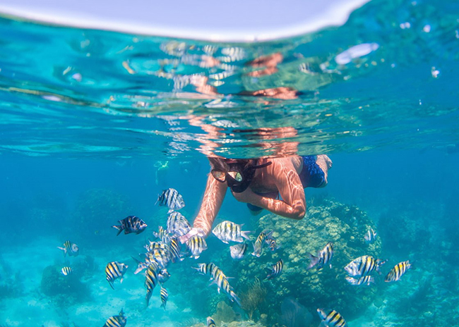 Ronna and her boyfriend very stunned about the Cozumel corals.